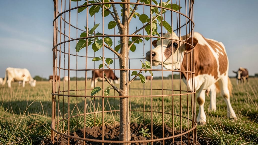 Tree Cages with Galvanized Wire Mesh