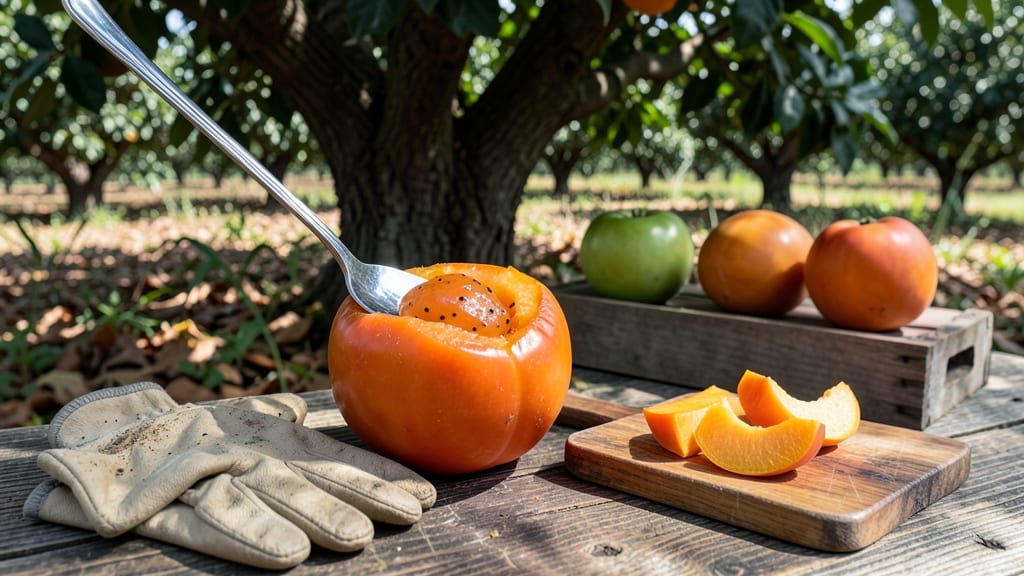 How to Use a Persimmon Fruit Spoon: Proper Technique for Pitting and Prep
