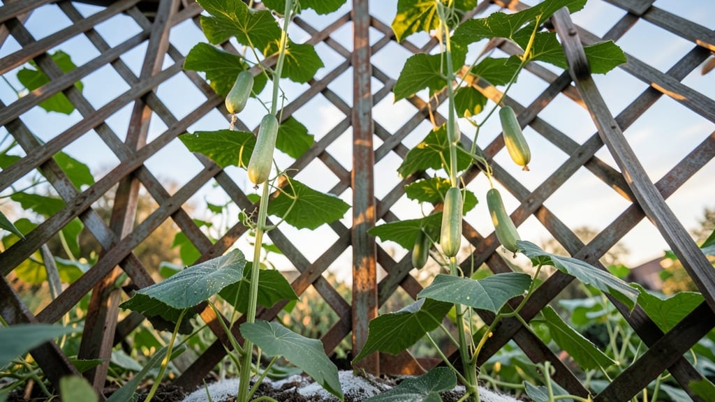 Cucumbers on Lattice Trellis