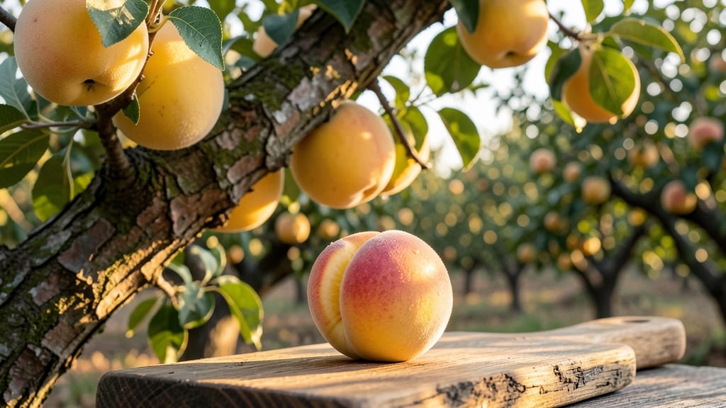 Sun-Ripened Peaches with Golden Flesh