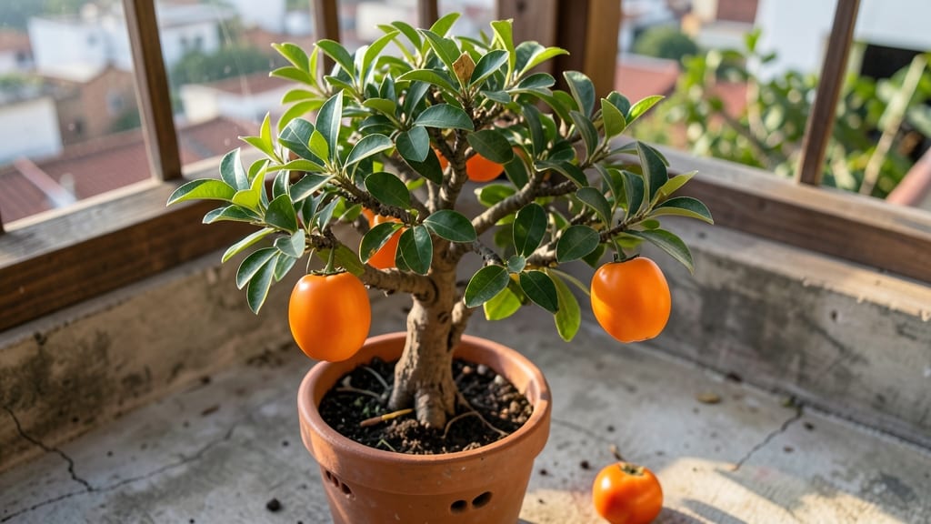 Dwarf Persimmon Tree (Fuyu Variety)