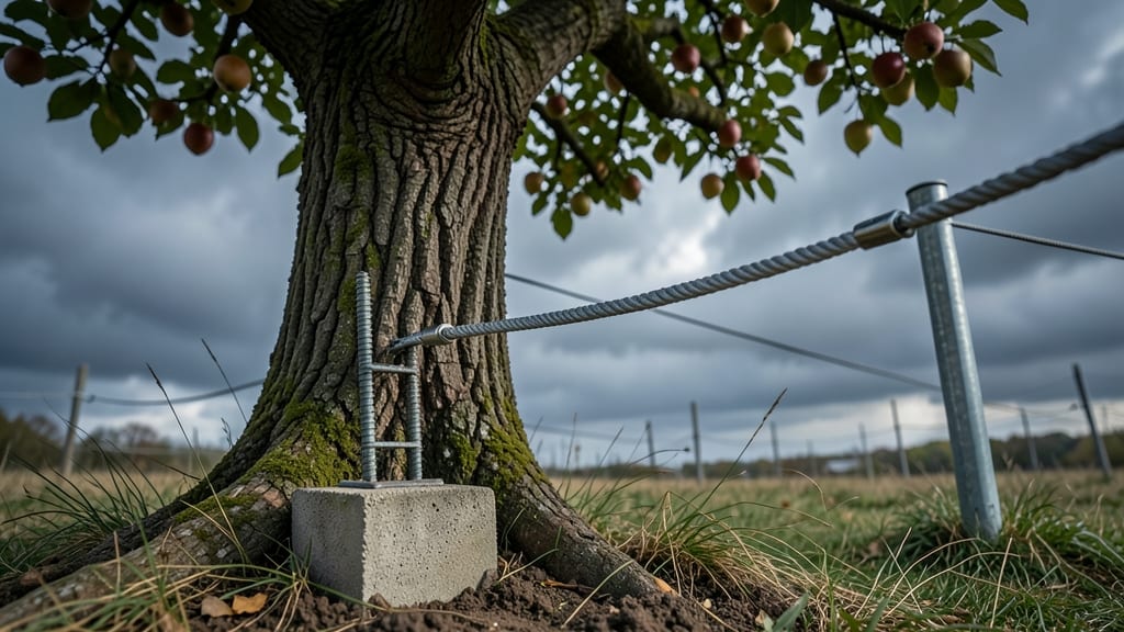 Concrete Tree Anchors with Heavy-Duty Cables