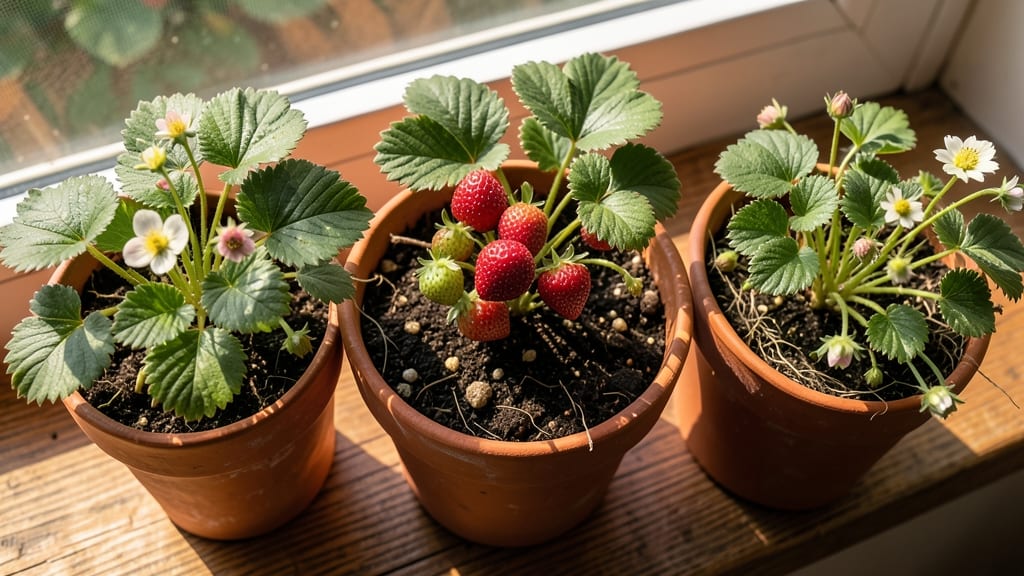 Strawberries in Window Boxes