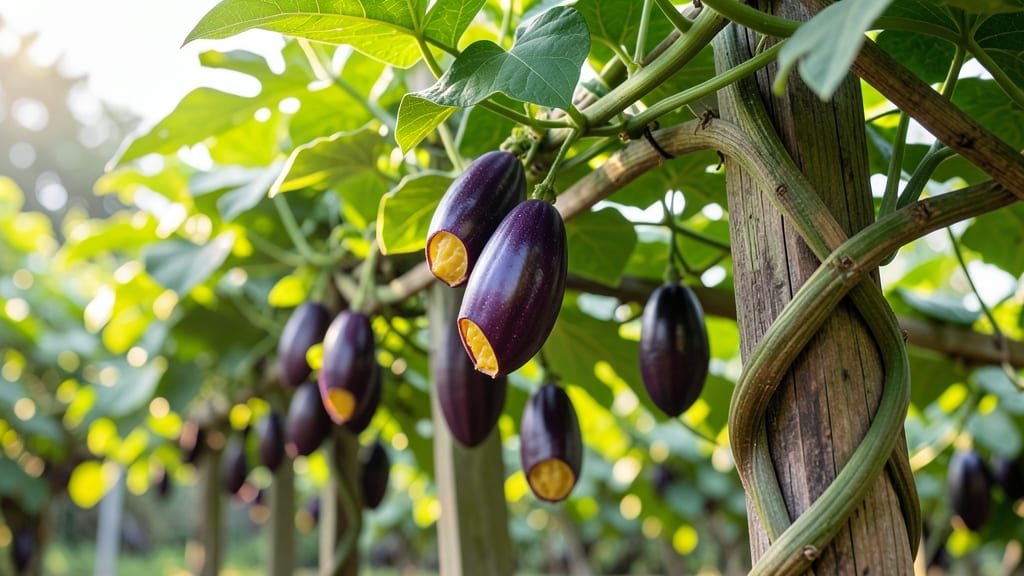 Purple Passion Fruit (Passiflora edulis)
