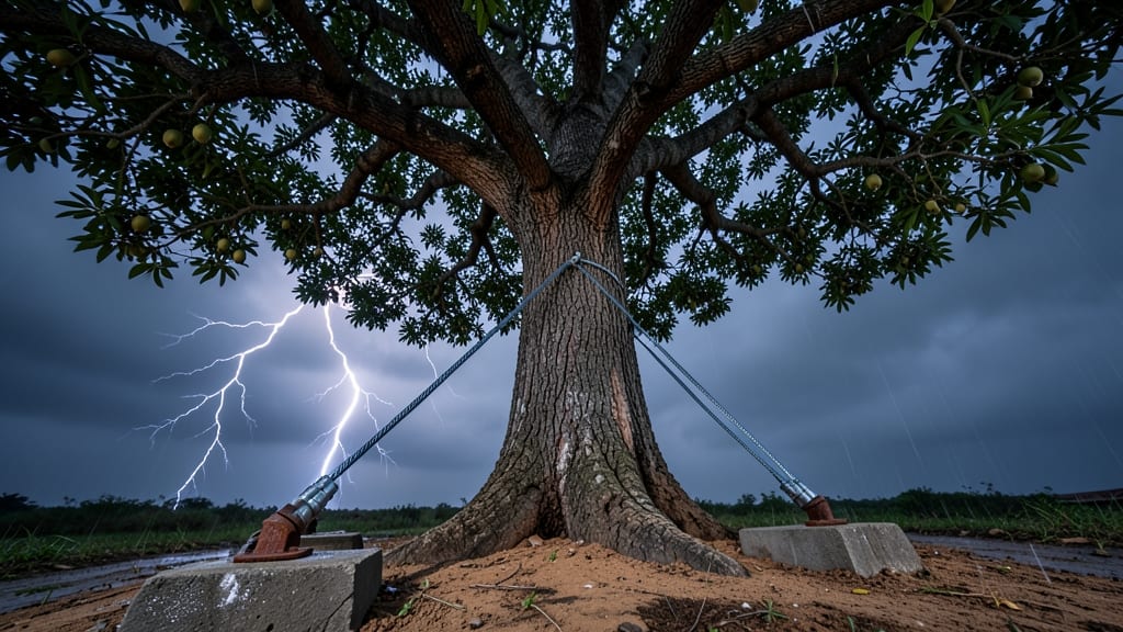 Knock-Down Tree Guy Wires