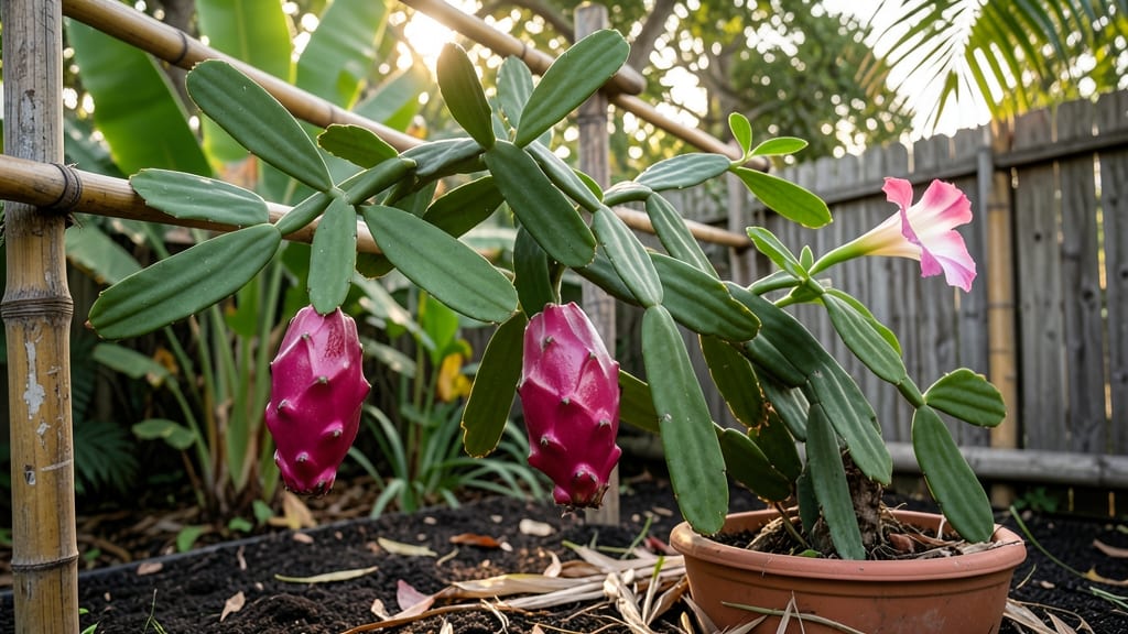 Giant Dragon Fruit Growing Guide: Bold Purple Blooms That Attract Pollinators