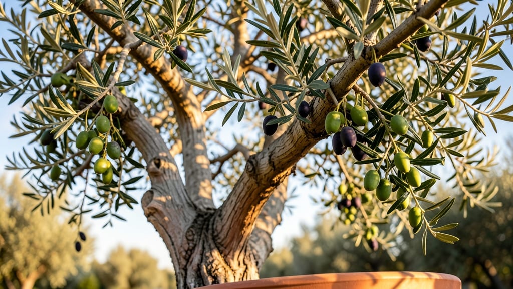 Olive Trees Producing Green Fruit