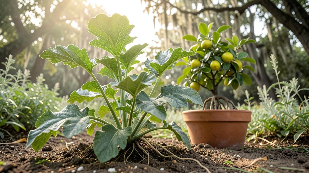 Comfrey Under Citrus Trees