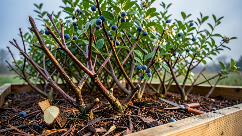 Blueberry Bush Renewal Pruning Cycle